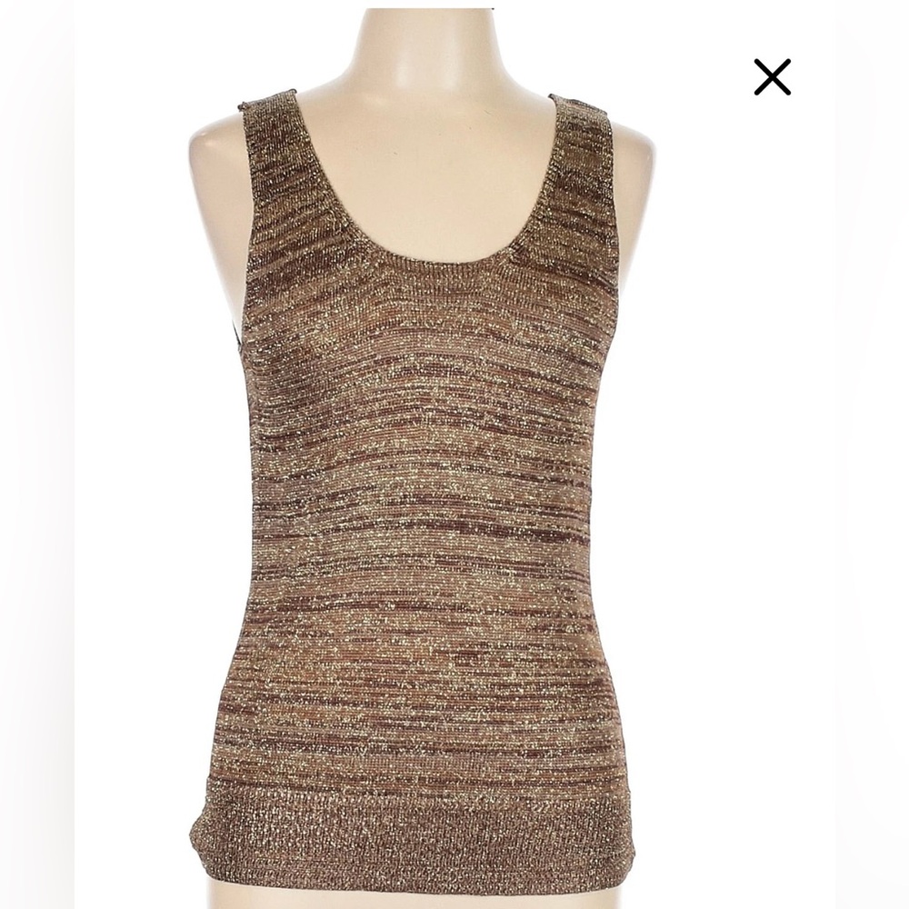 Chico's Metallic Tank see size chart